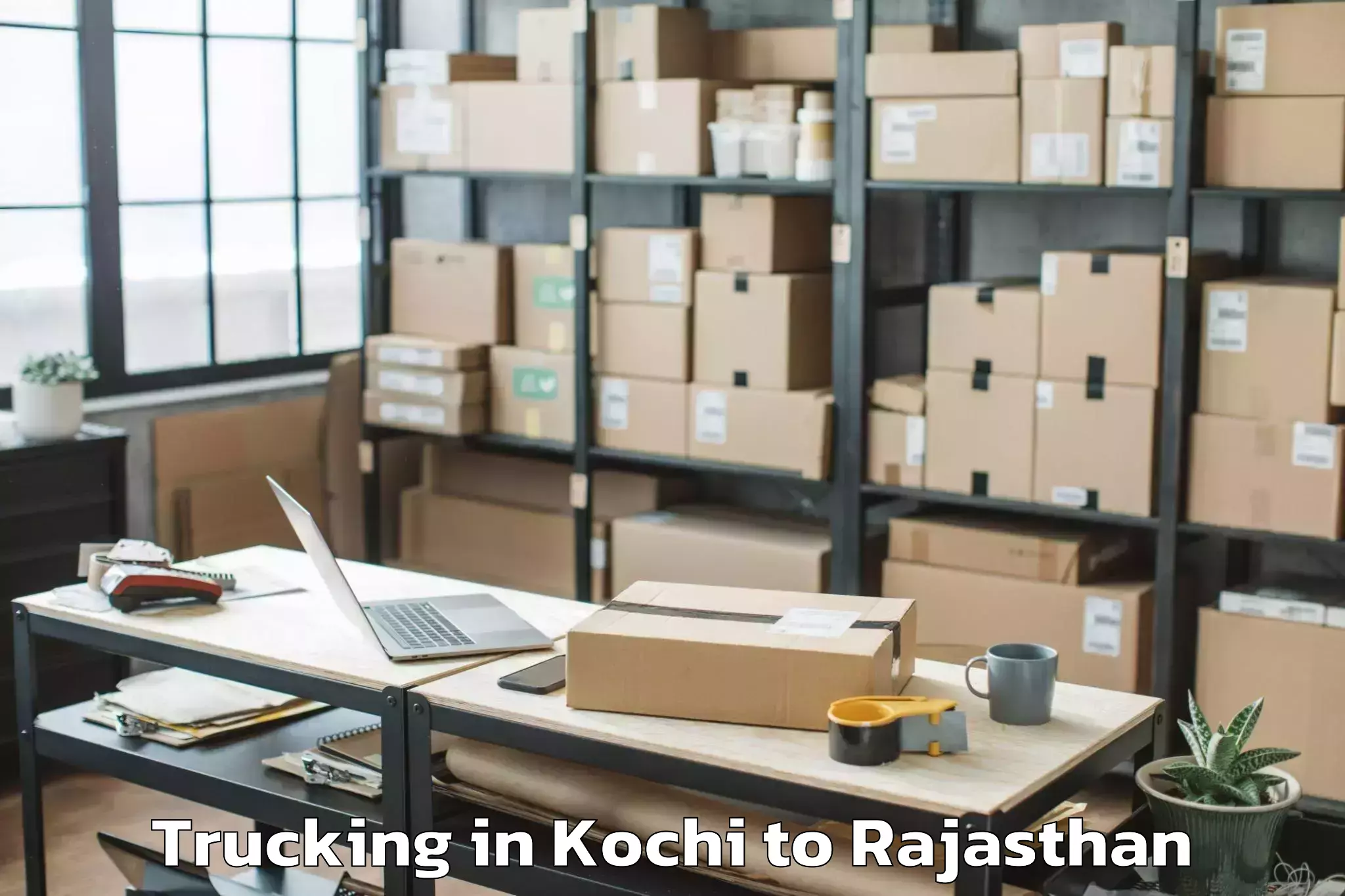 Book Kochi to Khairthal Trucking